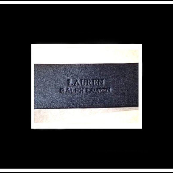 New Rare Unique RLL Ralph Lauren Top Grade High Grain Black Genuine Leather Belt - Picture 6 of 10